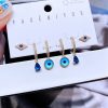 Fashion Personality Blue Water Drop Demon Eye Ear Buckle 6-piece Set