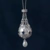 Retro Court Style Net Pocket Gold Plastic Bead Necklace