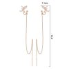 Cross Border Jewelry Personality Copper Micro Set Zircon Butterfly Ear Bone Clip Super Long Personality Tassel Ear Line Earrings