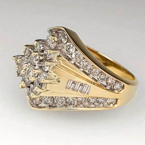European And American Heavy Industry Ring Female Palace Style Affordable Luxury Fashion Ring