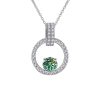 Pink Diamond Necklace Women's V-shaped Round Bag New
