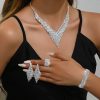 Silver Wedding Jewelry Suit Women's