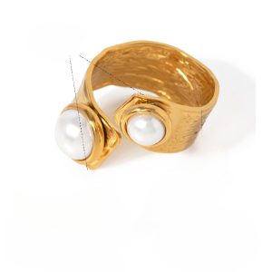 Marine Shell 18K Gold Stainless Steel Bracelet