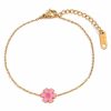 Gold Drop Oil Serrated Petal Bracelet For Women
