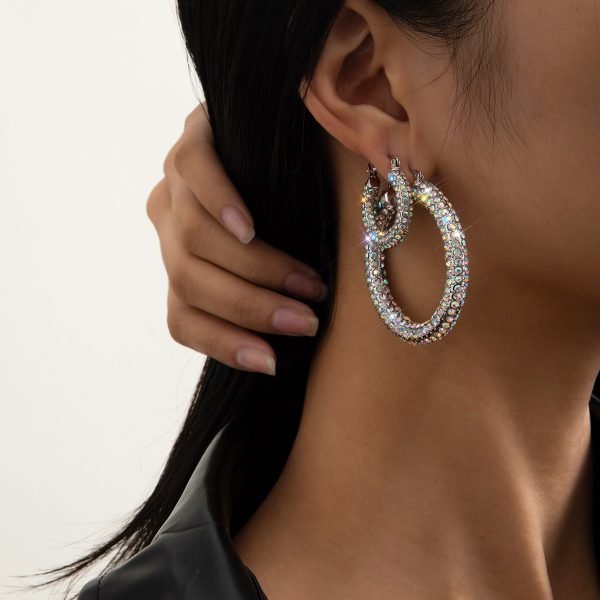 Personalized Fashion All-match Diamond Circle Earrings