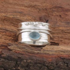 Fashion Natural Gemstone Women's Handmade Ring