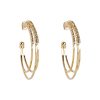 Exaggerated Full Diamond C-shaped Ear Ring Geometric Circle