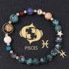 Natural Stone Twelve Constellations Bracelets Cut Hemp Stone Fashion