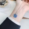 S925 Sterling Silver Chalcedony Peace Buckle Necklace