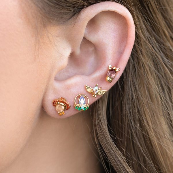 Fashion Personality Color Zircon Earings Set
