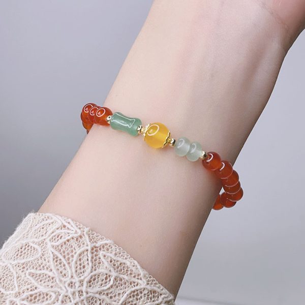 Red Agate Bracelet Female Lucky Bag Bamboo Festival New Year
