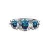 S925 Silver Moissanite Three-Life Stone 4 Karat Ring