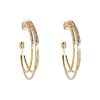 European and American Exaggerated Full Diamond Geometric Circle Earrings