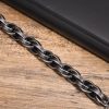 Stainless Steel Twist Thick Retro Male Gray Bracelet