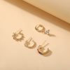 Zircon Triangle Stud Earring Set 4 Piece Set