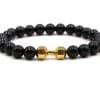 8mm Black Matte Volcanic Stone