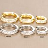 Zircon Circle Earrings Female Niche Exquisite 3-piece Set