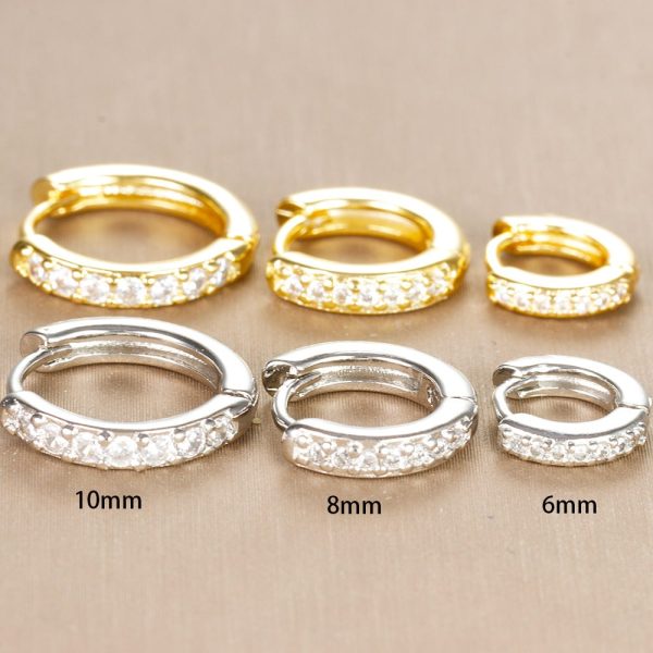 Zircon Circle Earrings Female Niche Exquisite 3-piece Set