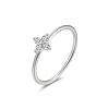 Entry Lux Style Four-leaf Clover Micro-inlaid Zircon Ring
