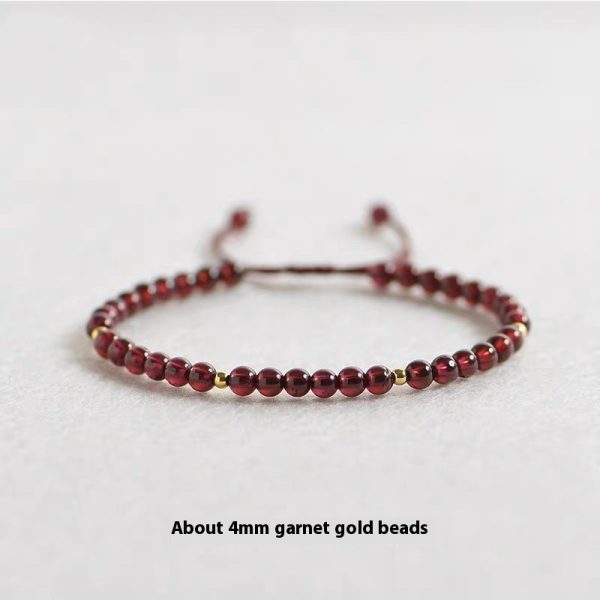 Hand-woven Garnet New Chinese Bracelet