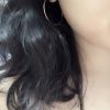 925 silver needle circle stud earrings
