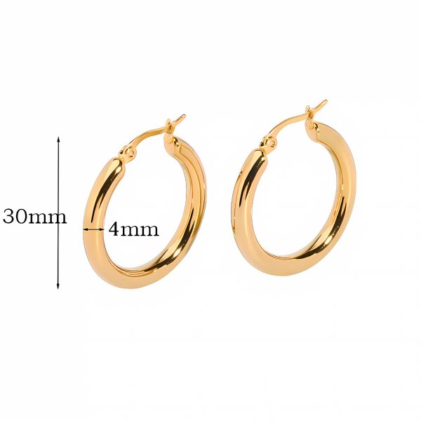 Stainless Steel Exaggerated Circle Hollow High-grade Earrings