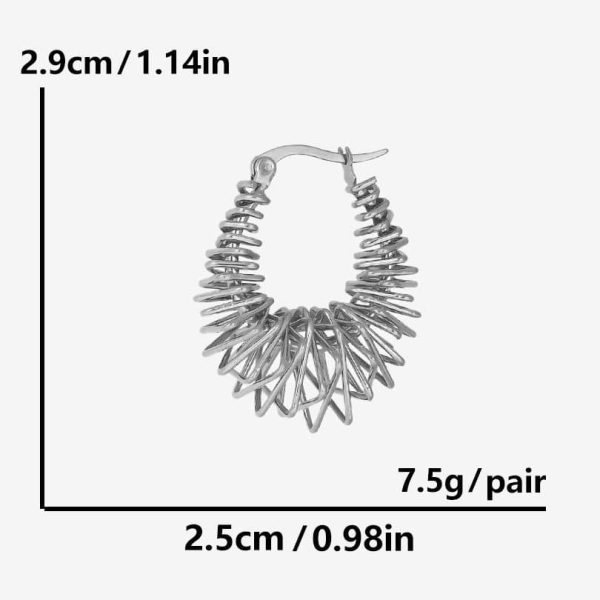 European And American Entry Lux Big Circle Earrings Women's High-grade Personalized Minority Design Geometric