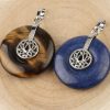 Natural Crystal Lotus Safety Buckle Pendant Multicolor Crystal Necklace
