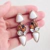 Water drop stud earrings