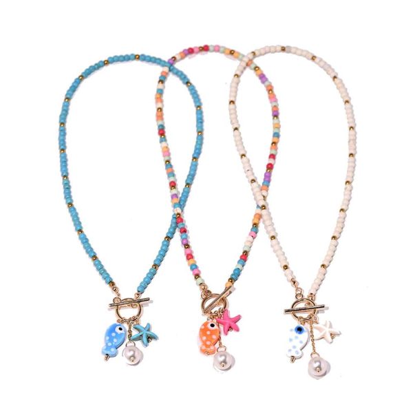 5476a00b-654b-4df9-8888-d8ee4db20d45.jpg Ocean Series Ceramic Fish Pendant Necklace Colorful Beaded