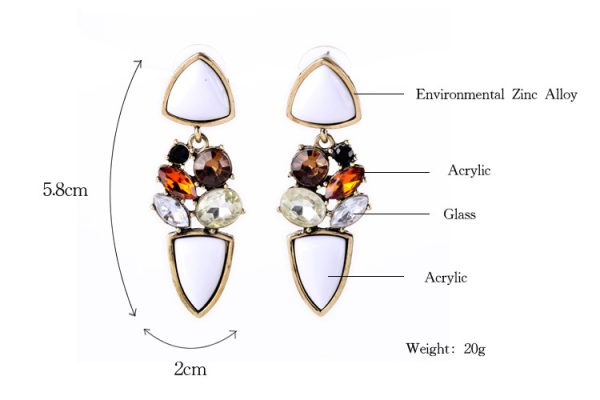 Water drop stud earrings