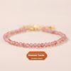 Natural Strawberry Quartz Bracelet Summer Sweet Girl Simple All-matching