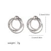 Fashion All-match Diamond Circle Ear Studs