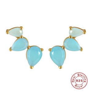 Water Drop Flower Stud