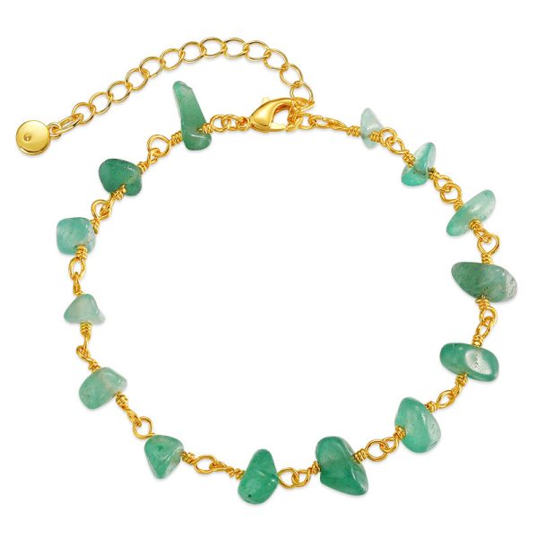 Irregular Natural Gravel Niche Turquoise Bracelet