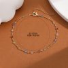 Colorful Crystal Anklet Multicolor Bohemian Geometric Female Beach