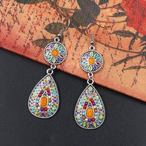 Colorful drop earrings