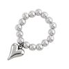 Handmade Beaded Elastic String Love Ring For Women