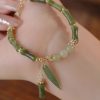 Chinese Style Bamboo Leaf Bracelet For Women