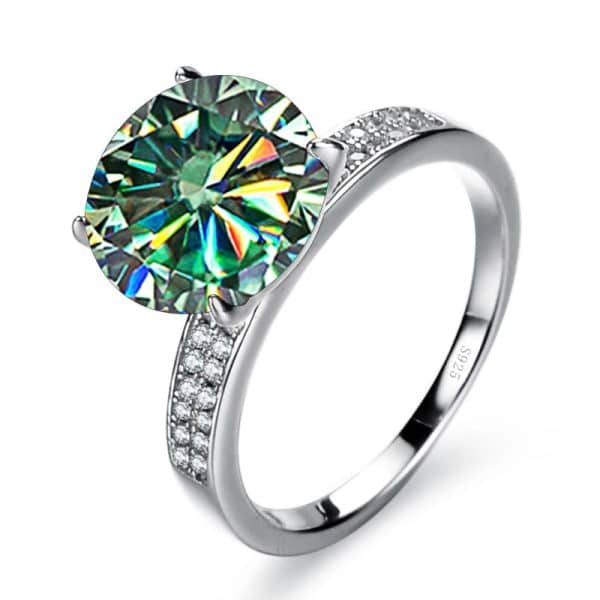 Women's Simple Wedding Diamond Ring Round