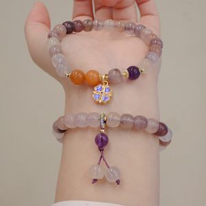 New Natural Jinsi Jade Bracelet Violet Bracelet