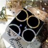 Female Flash Large Circle Earrings
