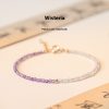 2mm Women's Purple Rattan Beautiful Purple Crystal Bracelet