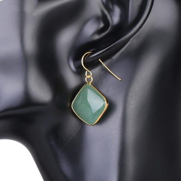 Natural Stone Amethyst Eardrops