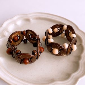 Wooden Bead Elastic Bracelet Ethnic Style Fashion All-match Bracelet Personality