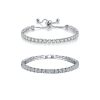 Simple Stainless Steel Material Square Zircon Crystal Bracelet