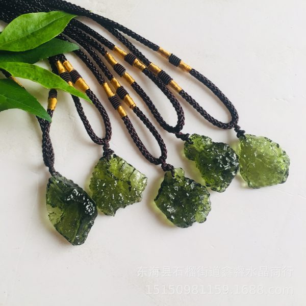 Meteorite Pendant Rough Stone Jewelry Necklace Type Exquisite Crystal Pendant