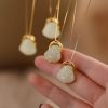 Hetian Jade Maitreya Sterling Silver Necklace