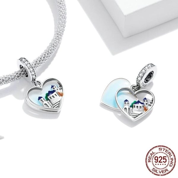 S925 Sterling Silver Travel Landscape Diy Pendant