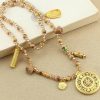 New Chinese Style National Style  Gold Tiger Eye Long Necklace